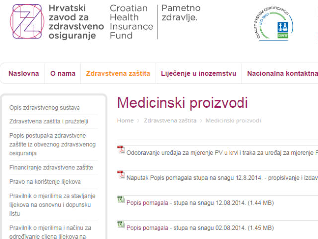 Хрватскиот правилник има околу 2.000 помагала. Последен пат направиле попис на помагалата на 12.08.2014 година