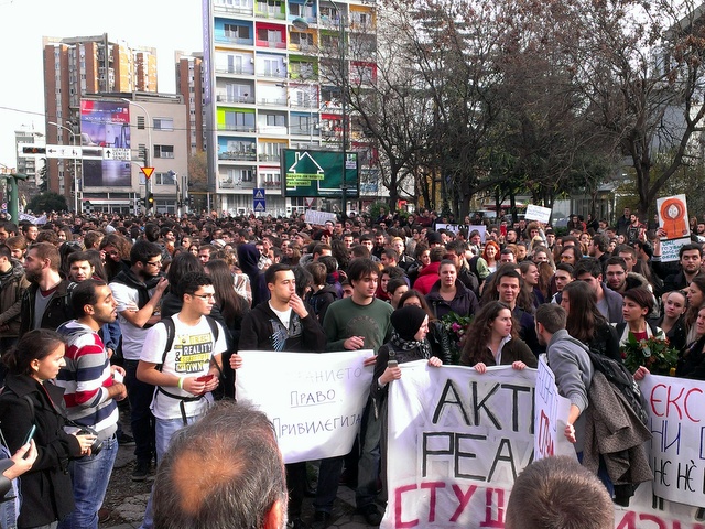 Екстерното тестирање ќе го ограничи правото на образование, право кое е заштитено со член 44 од Уставот, му пишаа студентите на министерот за образование | Фото: Синиша Ј. Марушиќ