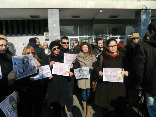Новинарите повикаа на масовен протест во вторник во 12 часот | Фото: М. Јордановска