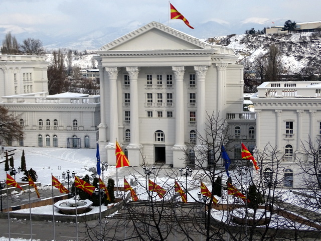 Новата фасада на Владата е работена според идејното решение на Чаушевски | Фото: Синиша Ј. Марушиќ