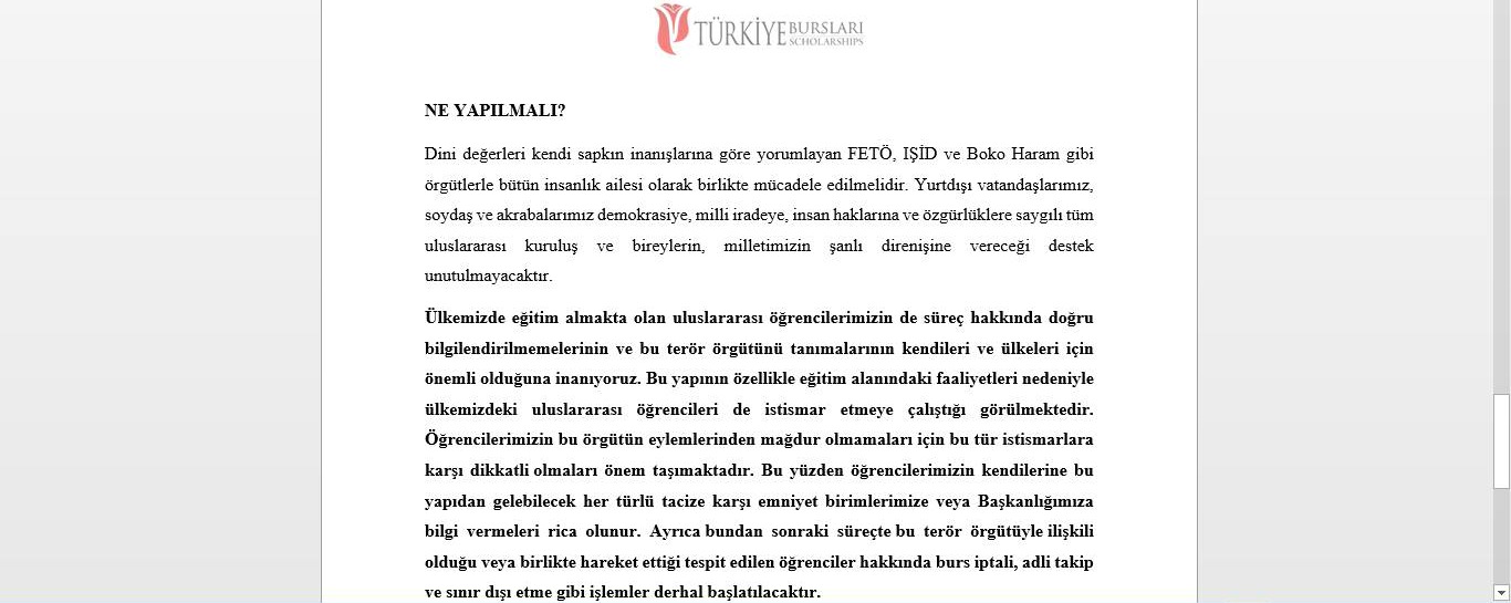 Пораката на турската влада до стипендистите
