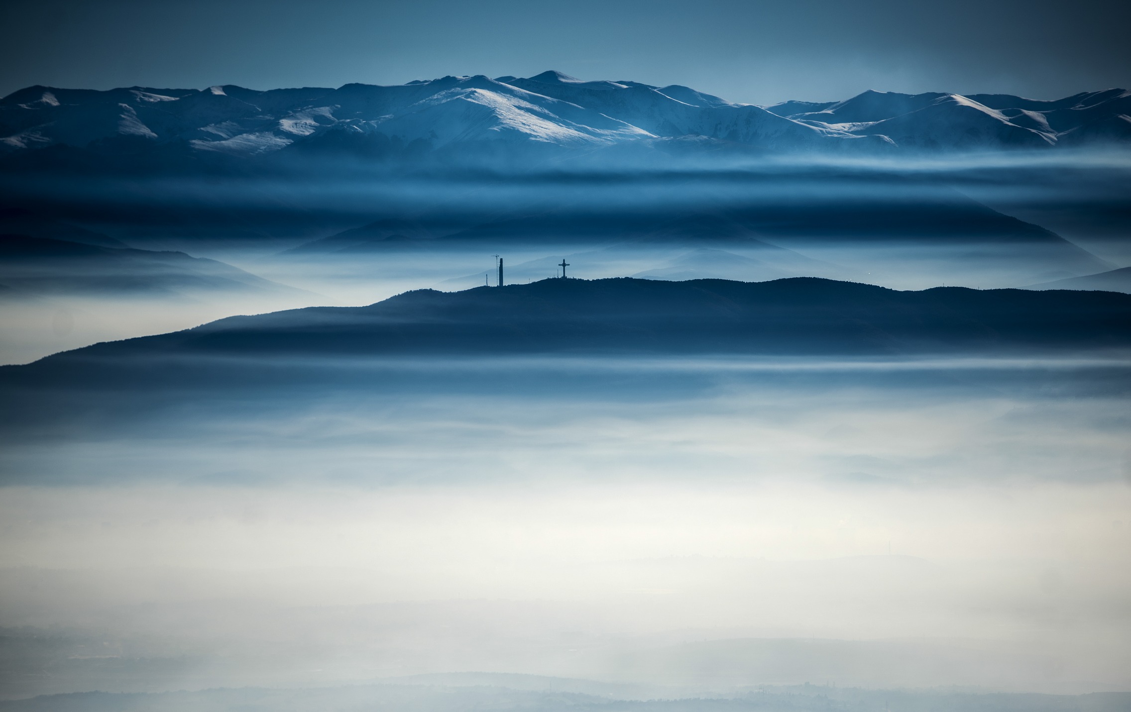 Фотографија од Водно на Роберт Атансовски од период во годината кога загадувањето е највидливо.