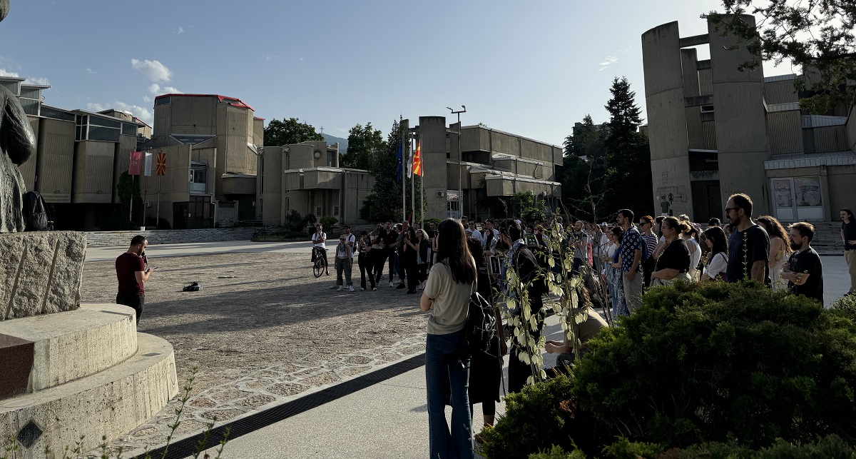 Протест во кампусот на УКИМ 