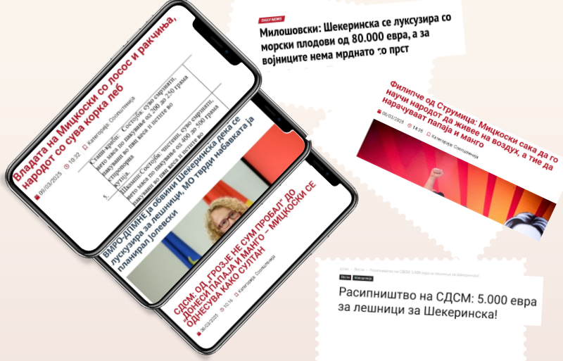 Партиите знаат за што служат набавките, но ги користат за да дезинформираат | Колаж: БИРН