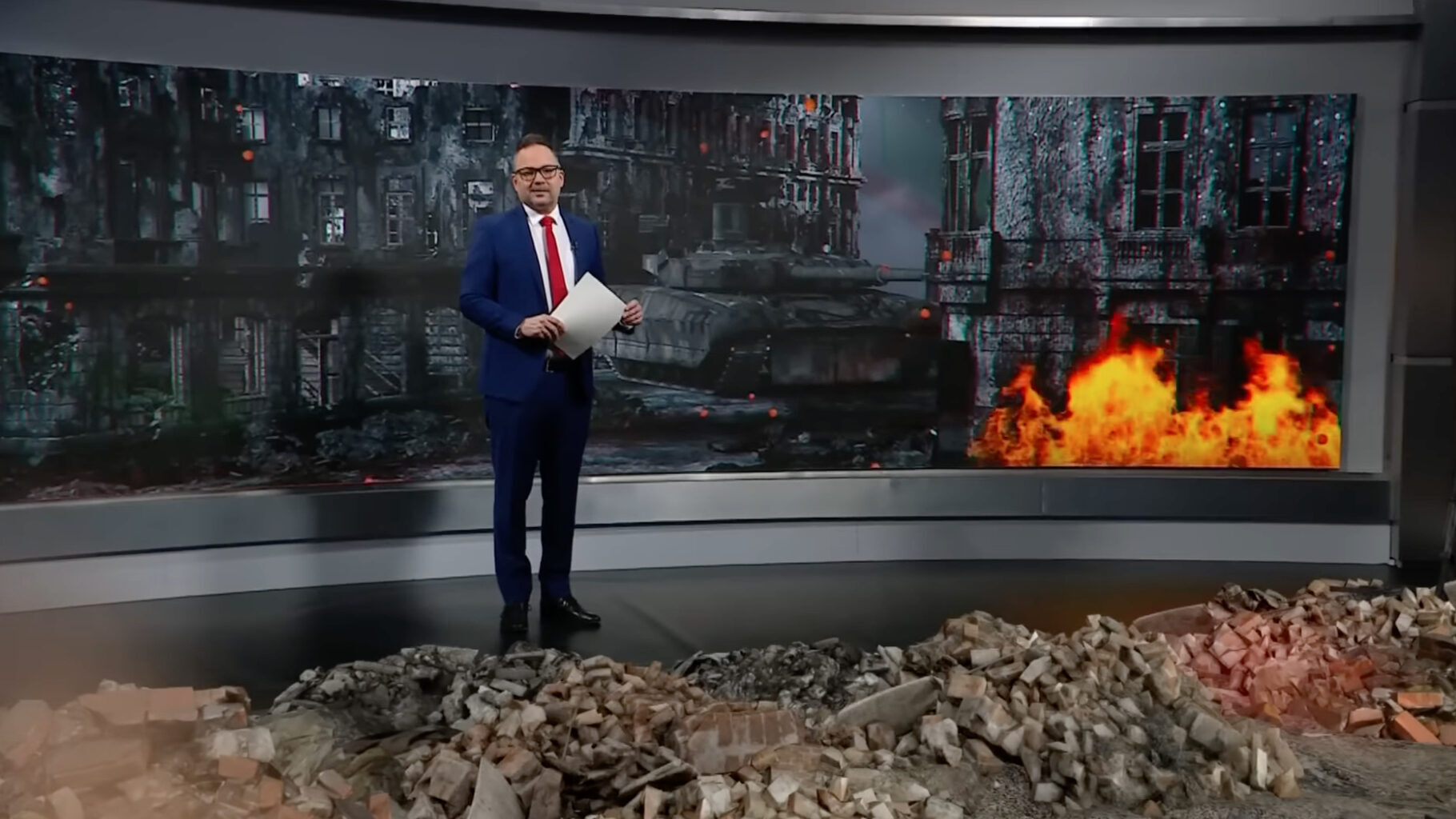 Скриншот од емисијата на М1 „Хоророт на војната“